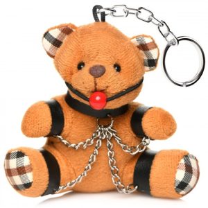 BDSM Gagged Teddy Bear Keychain